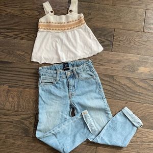 BUNDLED! Girls Zara Tops and GaP Jeans size 7